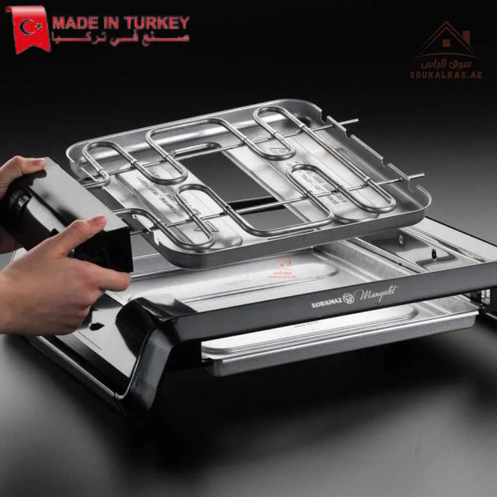 Korkmaz Mangalet BBQ Grill | Electric Tabletop Grill | Nonstick Surface | Premium Quality | Made In Turkey - Souk Al Ras