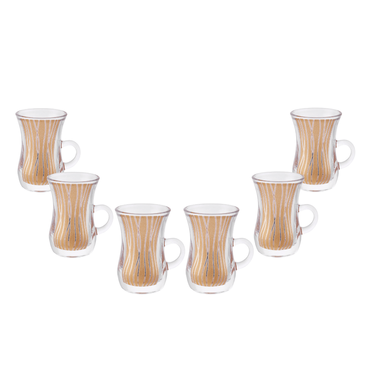 Lana Royal Istikana Glass - Classic Design 6 Pcs - 120ml - Souk Al RasCups & Mugs