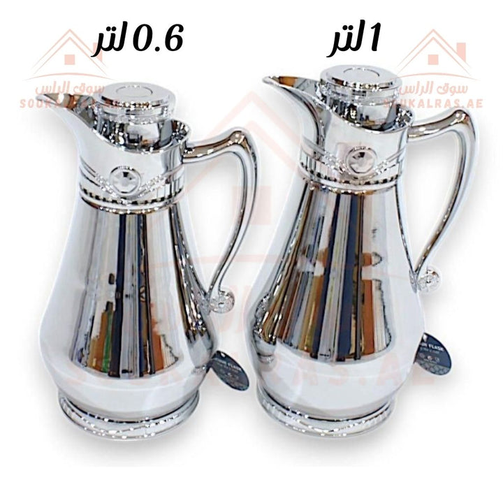 LARA Luxury Dallah Set | Premium Vacuum Flasks | 1L & 0.6L Arabic Coffee Thermos - Vacuum Insulated Technology. - Souk Al Ras