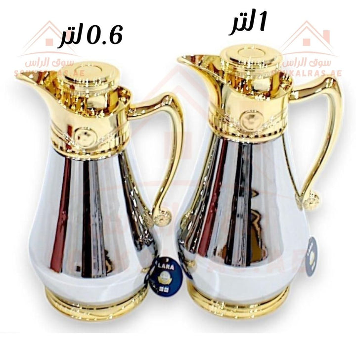 LARA Luxury Dallah Set | Premium Vacuum Flasks | 1L & 0.6L Arabic Coffee Thermos - Vacuum Insulated Technology. - Souk Al Ras