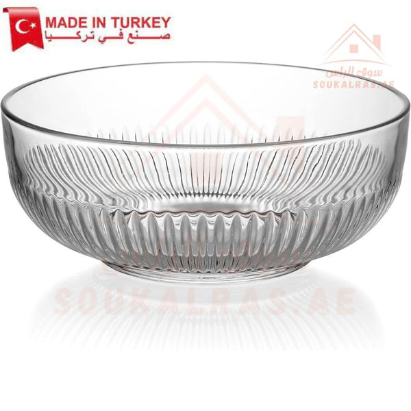 LAV Tokyo Glass Bowl Set | 2 - Piece 600ml | Elegant Ribbed Design | Durable & Stylish - Souk Al Ras