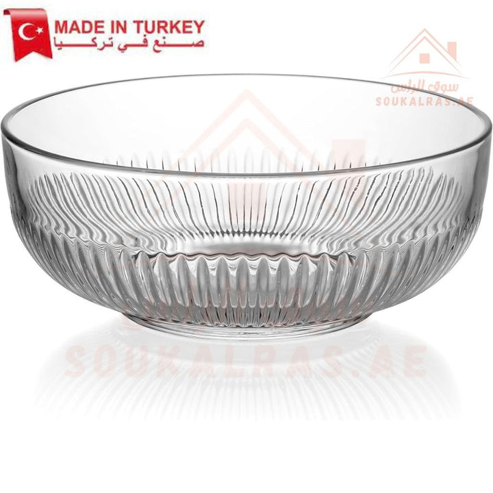 LAV Tokyo Glass Bowl Set | 2 - Piece 600ml | Elegant Ribbed Design | Durable & Stylish - Souk Al Ras