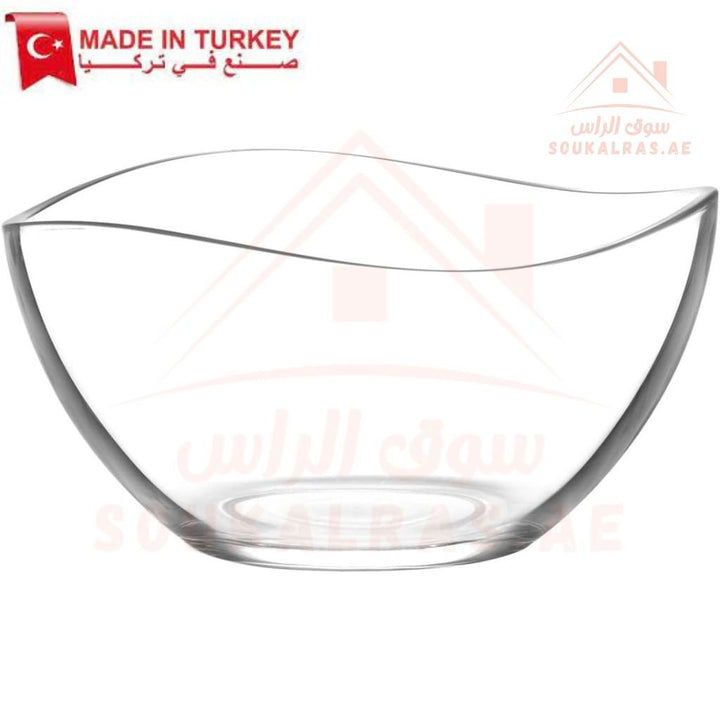 LAV Vira Glass Bowl | 1880ml Large Serving Bowl | Premium Quality | Gift Box - Souk Al Ras