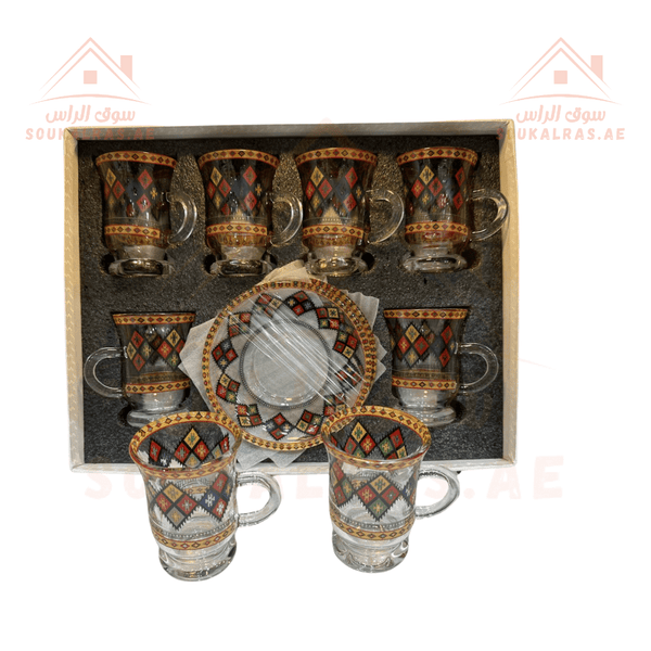 Legend 12 - Piece Tea & Coffee Set | Traditional Design|High - Quality Craftsmanship|beautifully designed - Souk Al RasTea & Coffee Cups