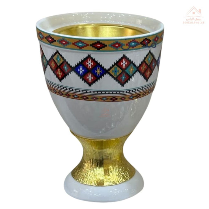 Legend Arabic Bukhoor Burner 14cm | Premium gold - tone interior bowl for safe incense burning | Traditional Design - Souk Al Ras
