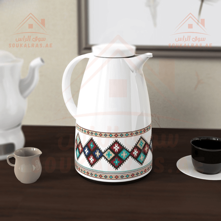 Legend Dallah 2000 ML | Heritage Design | 12 Hours Heat Retention | Pink Glass Interior | Emirates Quality Certified | 3 Years Warranty - Souk Al Ras