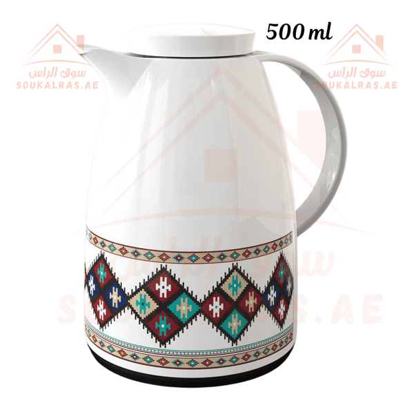 Legend Dallah 500 ML | Heritage Design | 12 Hours Heat Retention | Pink Glass Interior | Emirates Quality Certified | 3 Years Warranty - Souk Al Ras
