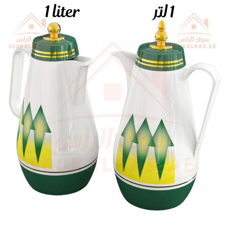 Legend Dallah Set of 2 | Premium 1L Arabic Coffee Pots | Keeps Heat for 12 Hours | ESMA Certified. - Souk Al Ras