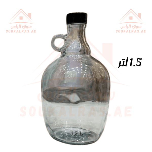 Legend Glass Bottle for Oil - 1.5L | Durable & Eco - Friendly | Easy Pour Design - Souk Al Ras