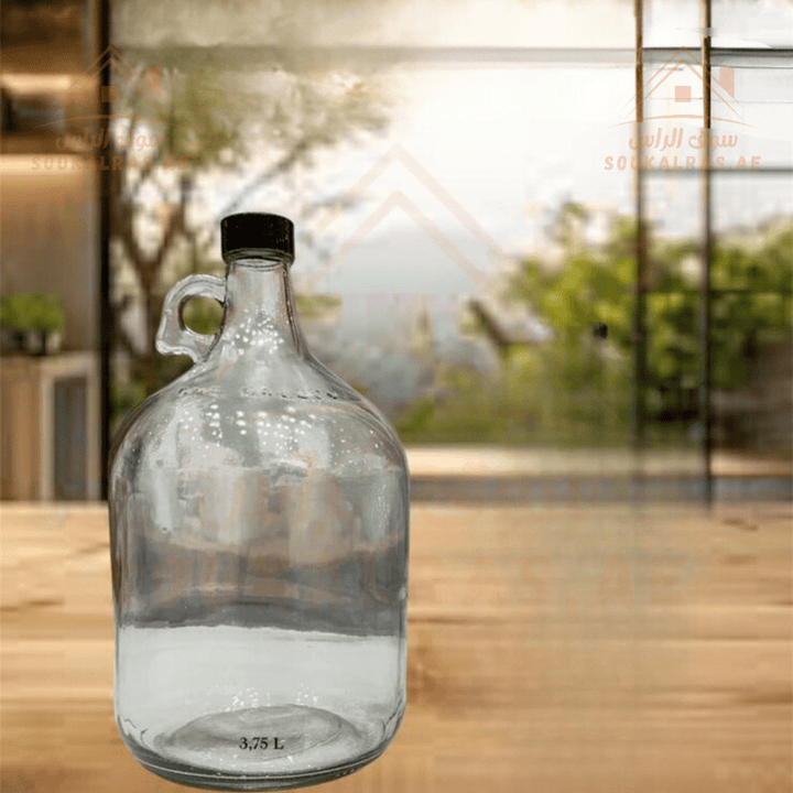 Legend Glass Bottle for Oil - 3.75L | Durable & Eco - Friendly | Easy Pour Design - Souk Al Ras