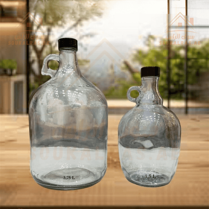 Legend Glass Bottles for Oil - 1.5L & 3.75L | Durable & Eco - Friendly | Easy Pour Design - Souk Al Ras