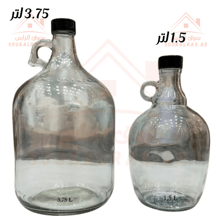 Legend Glass Bottles for Oil - 1.5L & 3.75L | Durable & Eco - Friendly | Easy Pour Design - Souk Al Ras