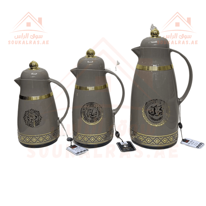 Legend Vacuum Flask Dallah Set - 3 Piece |0.7L, 1L, 1.9L | 3 Years Warranty | ESMA Certified | Keeps Heat for 12 Hours Guarantee - Souk Al Ras