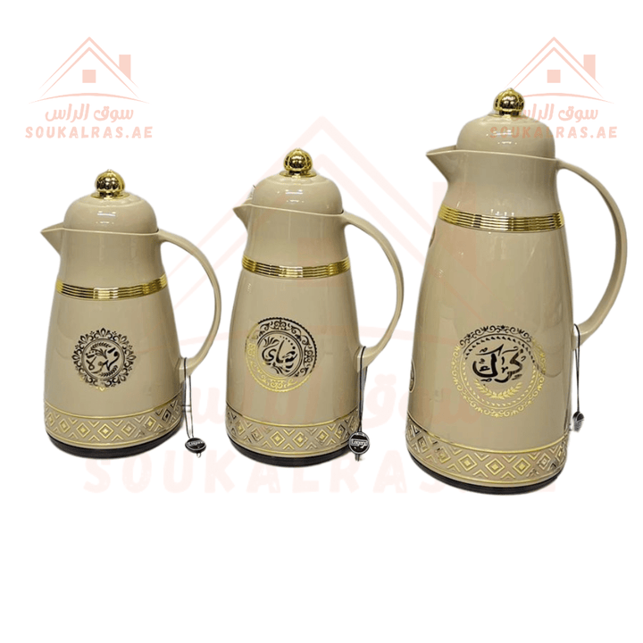 Legend Vacuum Flask Dallah Set - 3 Piece |0.7L, 1L, 1.9L | 3 Years Warranty | ESMA Certified | Keeps Heat for 12 Hours Guarantee - Souk Al Ras