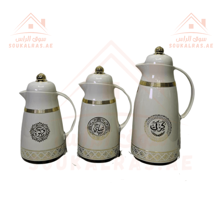 Legend Vacuum Flask Dallah Set - 3 Piece |0.7L, 1L, 1.9L | 3 Years Warranty | ESMA Certified | Keeps Heat for 12 Hours Guarantee - Souk Al Ras