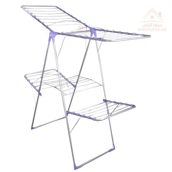 LINDA 2 - Tier Laundry| Drying Rack Durable steel with rust - resistant coating| 60x145 CM | Foldable | Made in Turkey - Souk Al Ras