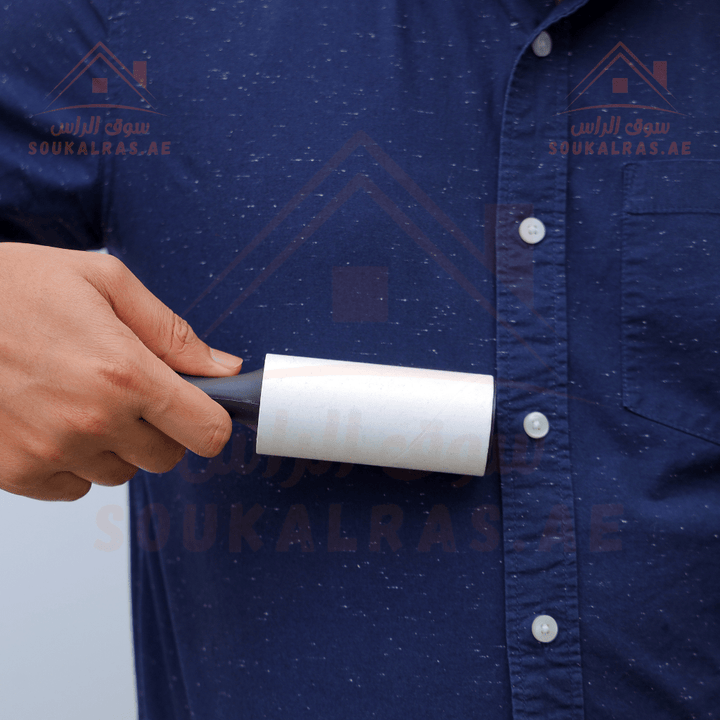 Lint Roller with Extra Refill - 30 Sheets/Roll | Effective Lint & Pet Hair Remover - Souk Al RasHousehold