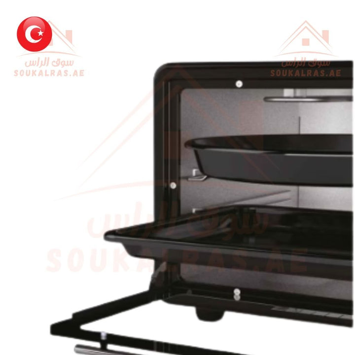 Luxell Oven 70 L Black | Electric Baking & Grilling | Double Glass & adjustable timer and temperature controls|made in turkey|2 - Year Warranty. - Souk Al Ras