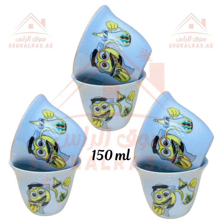 Luxury 12 - Piece Arabic Coffee Cup Set ( 80 ml - 120 ml - 150 ml )and 6 Pieces in 200 ml| Elegant Design | Premium Quality. - Souk Al Ras