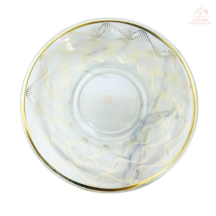 Luxury 12 - Piece Arabic Tea Glass Set with Gold Design | Elegant Istikanah Cups & Saucers - Souk Al Ras
