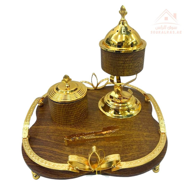 Luxury 8 - Piece Bakhoor Set Collection – Black, Grey, White, Wood & Champagne Gold Designs | Premium Incense Burner Sets - Souk Al Ras