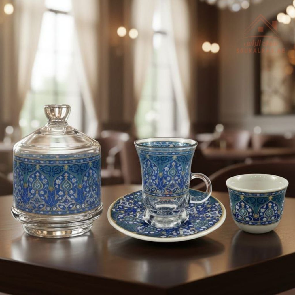 Luxury Arabic Tea and Coffee Set of 18 Pieces (6 Arabic Coffee Cups ...