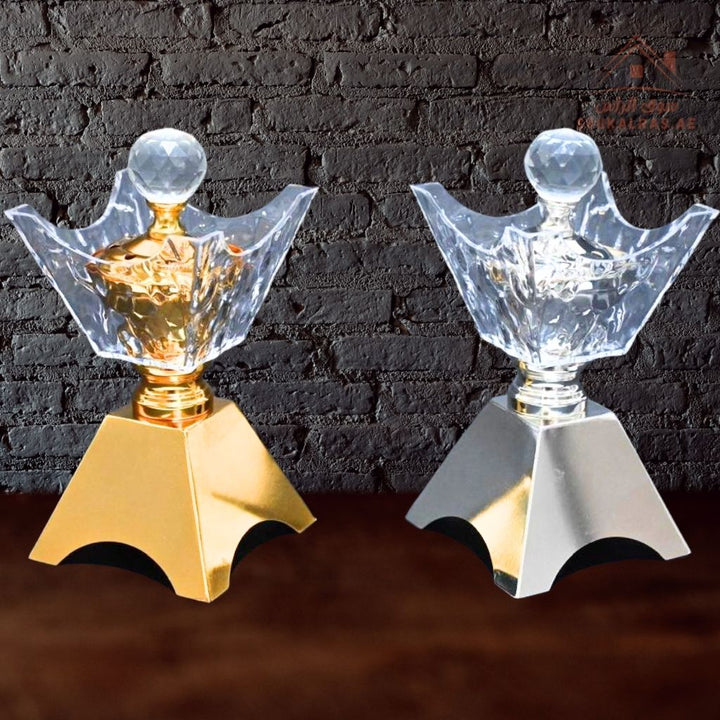 Luxury Crystal Bakhoor Burner | Gold & Silver | Elegant Acrylic Incense Holder | Home & Majlis - Souk Al Ras