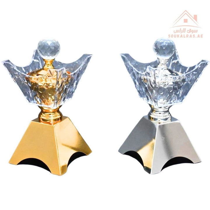 Luxury Crystal Bakhoor Burner | Gold & Silver | Elegant Acrylic Incense Holder | Home & Majlis - Souk Al Ras