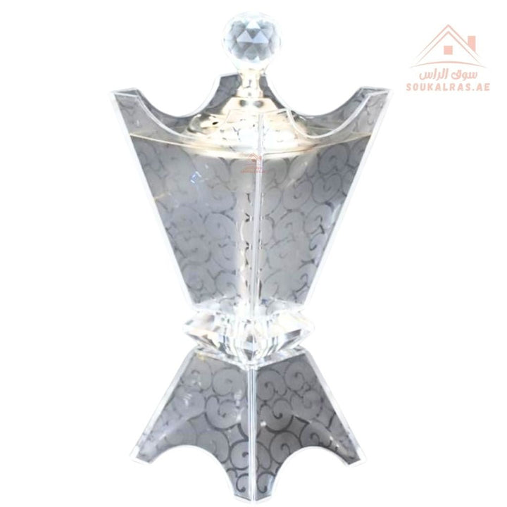 Luxury Crystal Bakhoor Burner | Gold & Silver | Elegant Acrylic Oud & Incense Holder | Premium Arabic Home Décor - Souk Al Ras