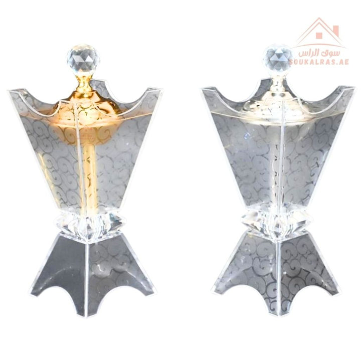 Luxury Crystal Bakhoor Burner | Gold & Silver | Elegant Acrylic Oud & Incense Holder | Premium Arabic Home Décor - Souk Al Ras