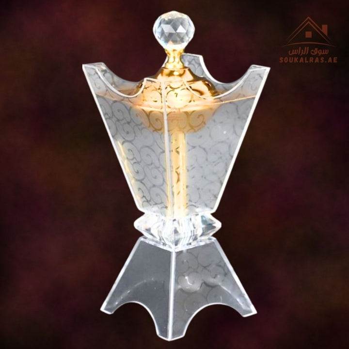 Luxury Crystal Bakhoor Burner | Gold & Silver | Elegant Acrylic Oud & Incense Holder | Premium Arabic Home Décor - Souk Al Ras