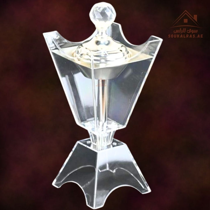 Luxury Crystal Bakhoor Burner | Gold & Silver | Elegant Acrylic Oud & Incense Holder | Premium Home & Majlis Décor - Souk Al Ras