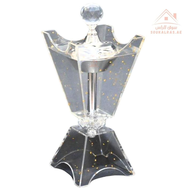 Luxury Crystal Bakhoor Burner | Gold & Silver | Premium Acrylic Oud Burner | Elegant Arabic Home Décor - Souk Al Ras