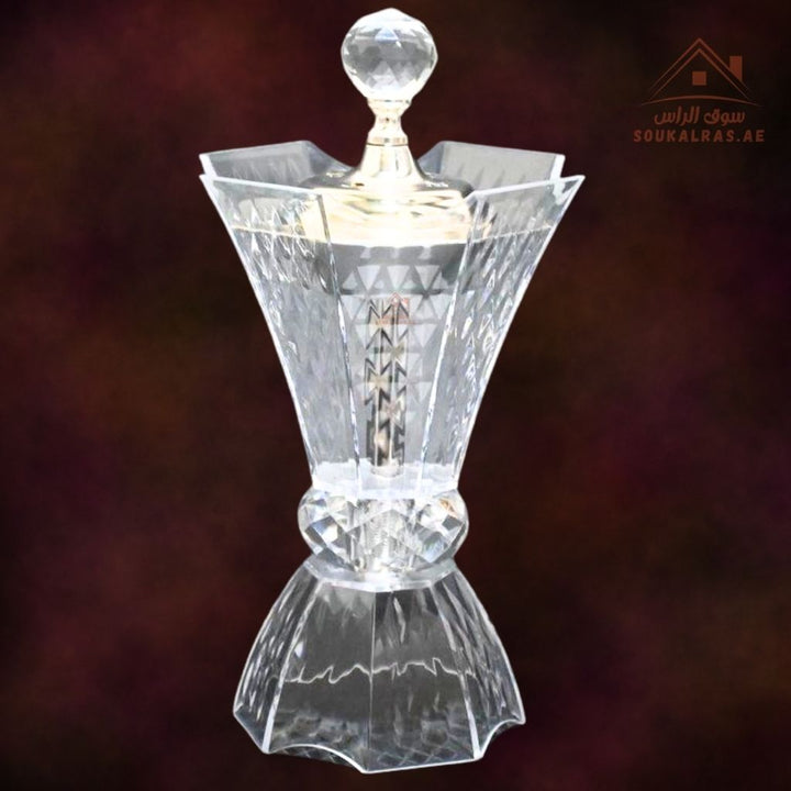 Luxury Crystal Bakhoor Burner | Gold & Silver | Premium Acrylic Oud Burner | Elegant Home & Majlis Décor - Souk Al Ras