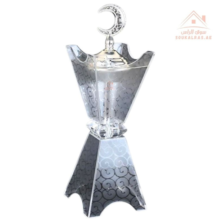 Luxury Crystal Bukhoor Burner with Crescent Top| Available in Gold & Silver | Elegant Arabic Design for Home, Majlis & Gifting (Copy) (Copy) - Souk Al Ras
