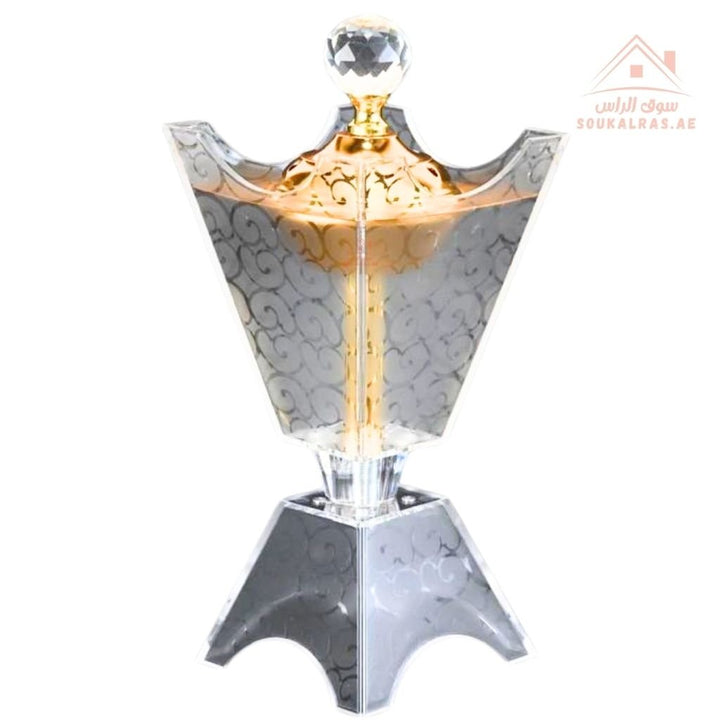 Luxury Engraved Crystal Bakhoor Burner | Gold & Silver | Premium Acrylic Oud & Incense Holder | Elegant Arabic Home Décor - Souk Al Ras