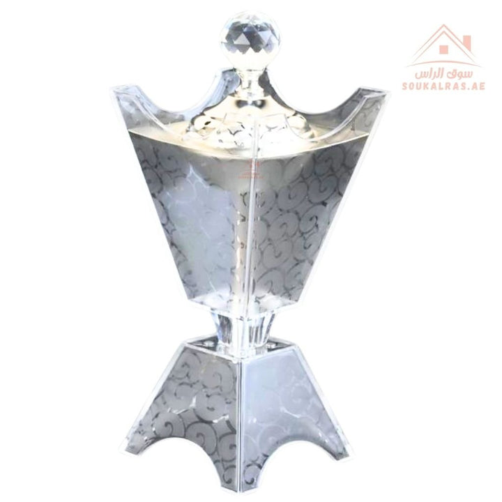 Luxury Engraved Crystal Bakhoor Burner | Gold & Silver | Premium Acrylic Oud & Incense Holder | Elegant Arabic Home Décor - Souk Al Ras