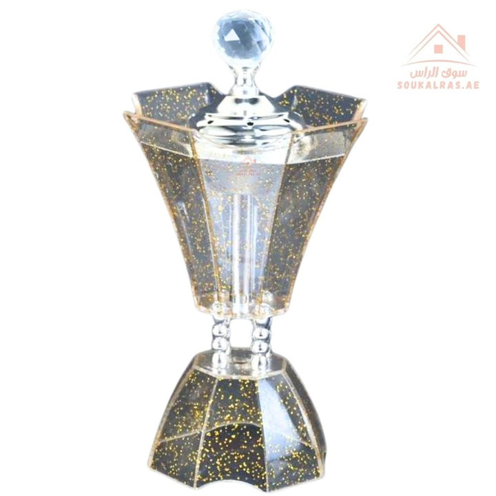 Luxury Glitter Crystal Bakhoor Burner | Gold & Silver | Sparkling Acrylic Incense Holder | Elegant Home & Majlis Décor - Souk Al Ras