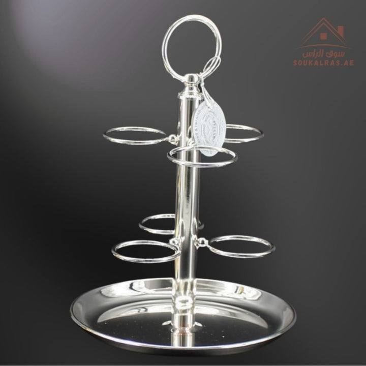 Luxury Metal Cup Stand | 3 Colors (Gold – Silver – Black) | Durable Base for Elegant Serving Perfect for serving coffee or tea cups. - Souk Al Ras