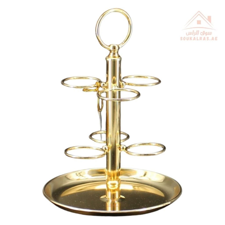 Luxury Metal Cup Stand | 3 Colors (Gold – Silver – Black) | Durable Base for Elegant Serving Perfect for serving coffee or tea cups. - Souk Al Ras