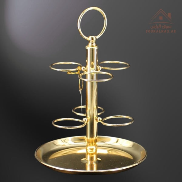 Luxury Metal Cup Stand | 3 Colors (Gold – Silver – Black) | Durable Base for Elegant Serving Perfect for serving coffee or tea cups. - Souk Al Ras
