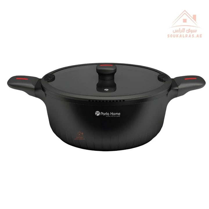 Magnum Series 9 - Piece Crystal Ceramic Cookware Set | Casseroles, Saucepan, Frying Pan | Premium Scratch - Resistant & Induction Base - Souk Al Ras