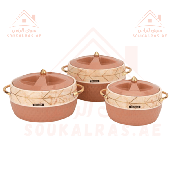 Majestics Thermal Insulated Casserole Hot Pot Food Warmer set of 3(1.3 - 2.25 - 2.95)L - Souk Al RasServeware