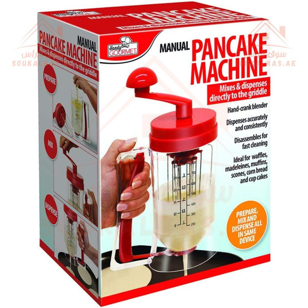 Manual Pancake Batter Dispenser & Mixer | Easy & Mess - Free Baking | Large Capacity - Souk Al Ras