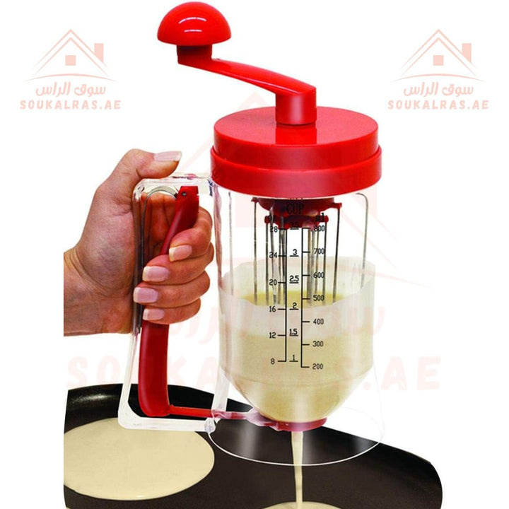 Manual Pancake Batter Dispenser & Mixer | Easy & Mess - Free Baking | Large Capacity - Souk Al Ras