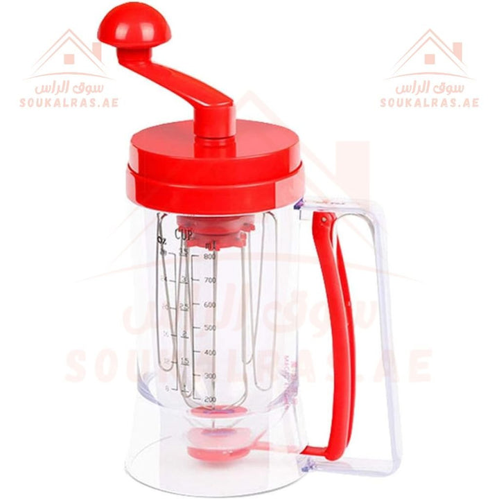 Manual Pancake Batter Dispenser & Mixer | Easy & Mess - Free Baking | Large Capacity - Souk Al Ras