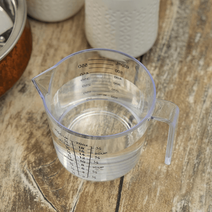 Measuring Mug With Handle Measurement Marking BPA - Free Transparent 1000ml - Souk Al RasKitchen Accessories