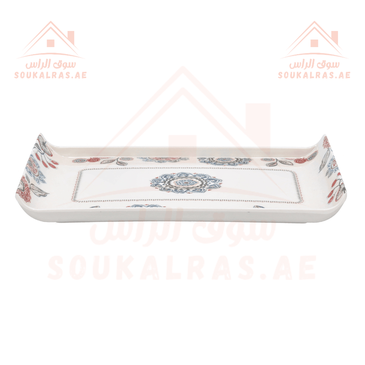 Melamine Boat Serving Tray With Wide Handles - Lightweight Tough Material 30.9X21.4X1.5 Cm - Souk Al RasServing Dishes Trays & Platters