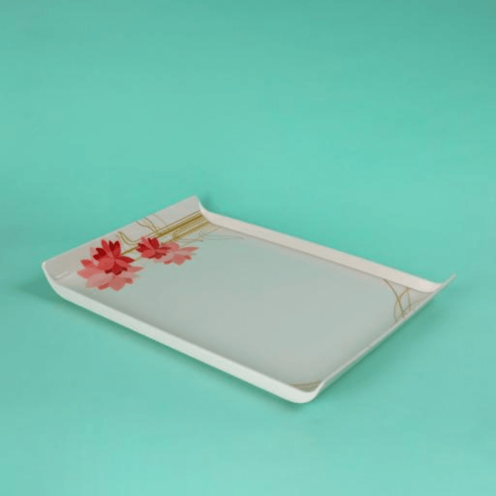 Melamine Boat Serving Tray With Wide Handles - Lightweight Tough Material 38.1X26.7X2.0 Cm - Souk Al RasServing Dishes Trays & Platters