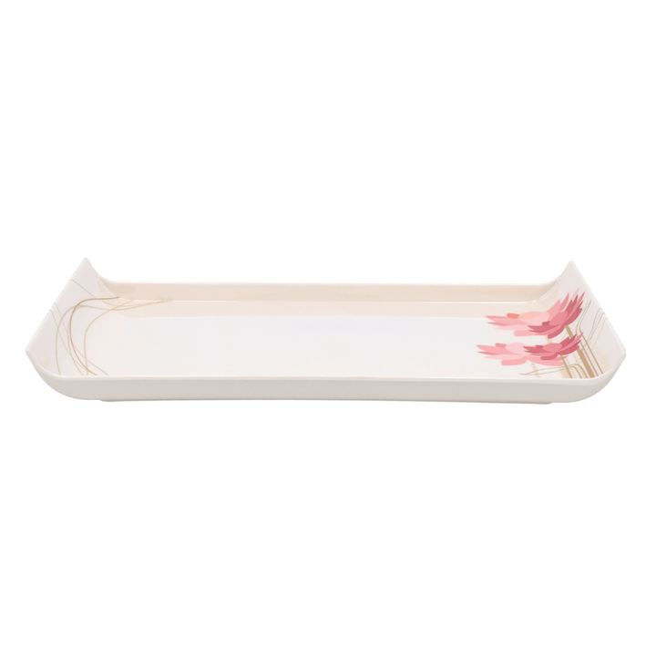 Melamine Boat Serving Tray With Wide Handles - Lightweight Tough Material 38.1X26.7X2.0 Cm - Souk Al RasServing Dishes Trays & Platters